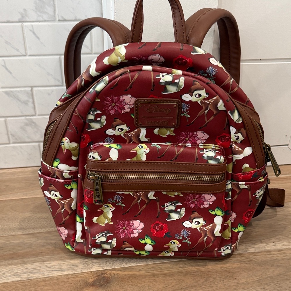 Loungefly Floral Bambi and thumper Disney Print Backpack